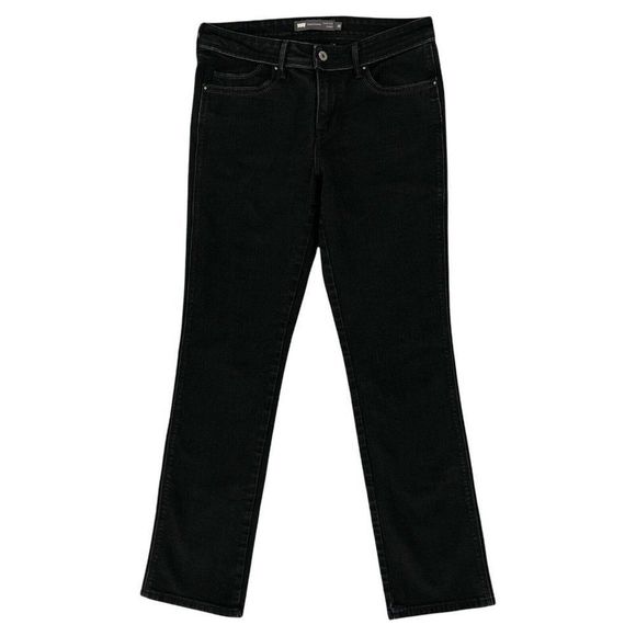 Levis Womens Jeans Black 30 Straight Demi Curve Denim Stretch Classic Rise Adult - Picture 1 of 12